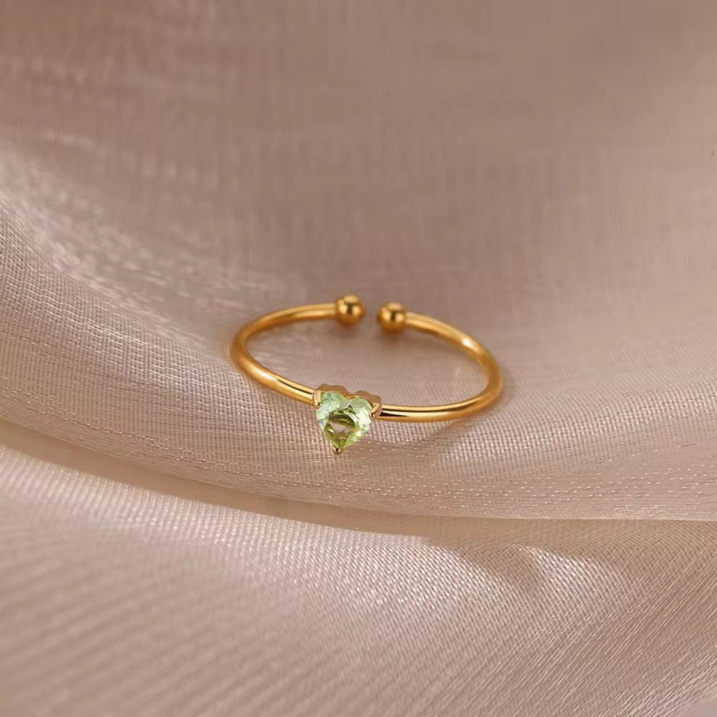 Amora Green Zircon Solitaire Ring– Zariva