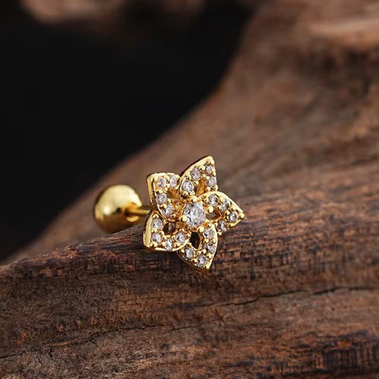 Floral Spark Stud Earring -Zariva