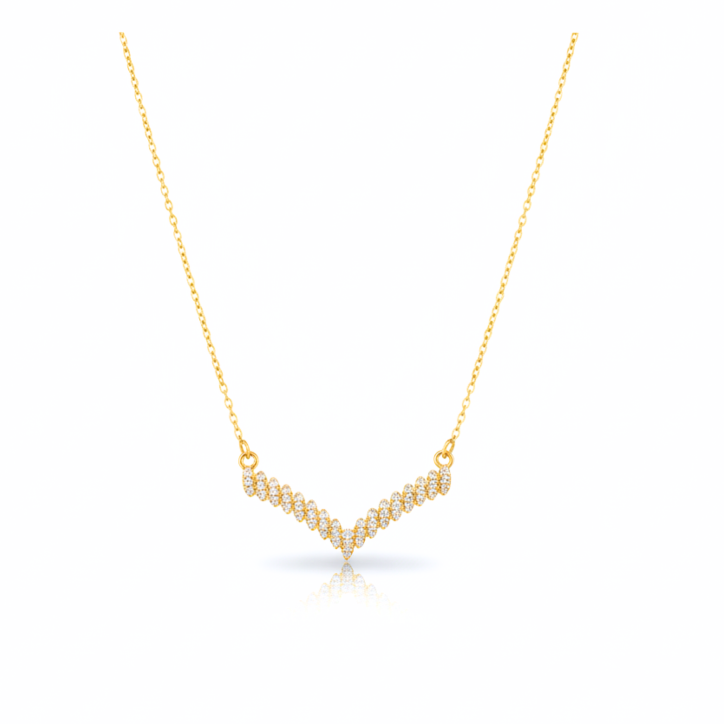 Veya V Shape Zircon Necklace – Zariva