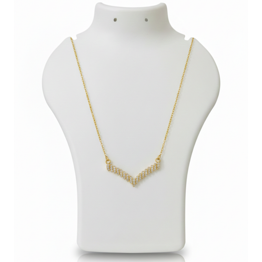 Veya V Shape Zircon Necklace – Zariva