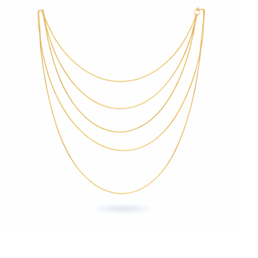 Aurelia Four Layer Gold Necklace front view for women