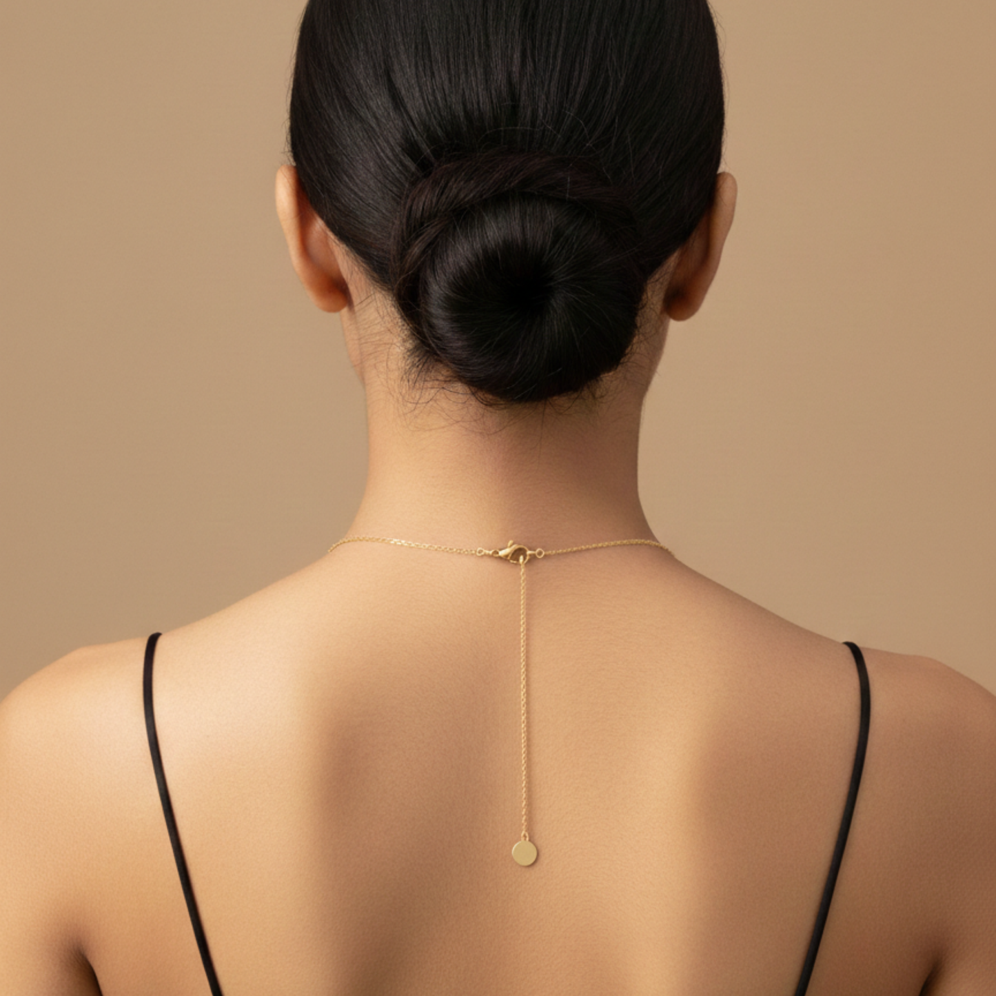 Nazar Evil Eye Zircon Gold Necklace back closure
