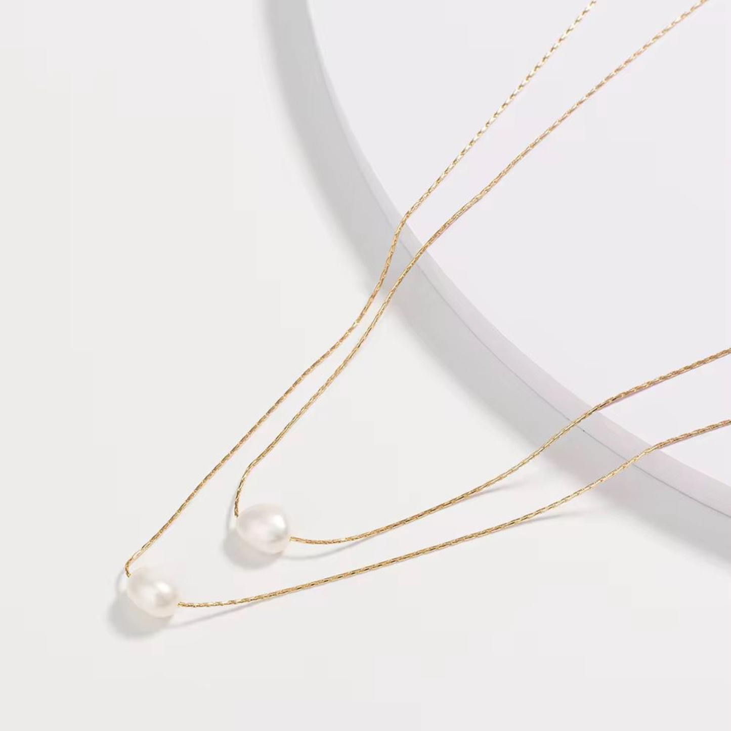 Celeste Dual Pearl double layer Necklace – Zariva