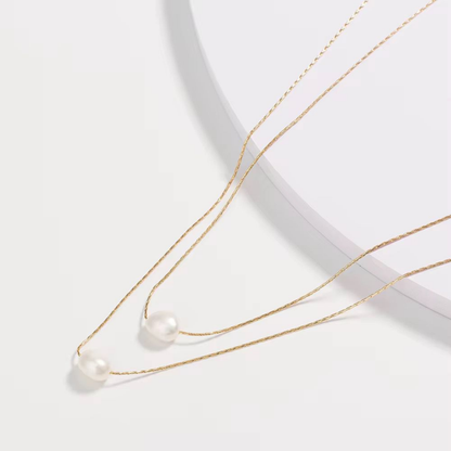 Celeste Dual Pearl double layer Necklace – Zariva