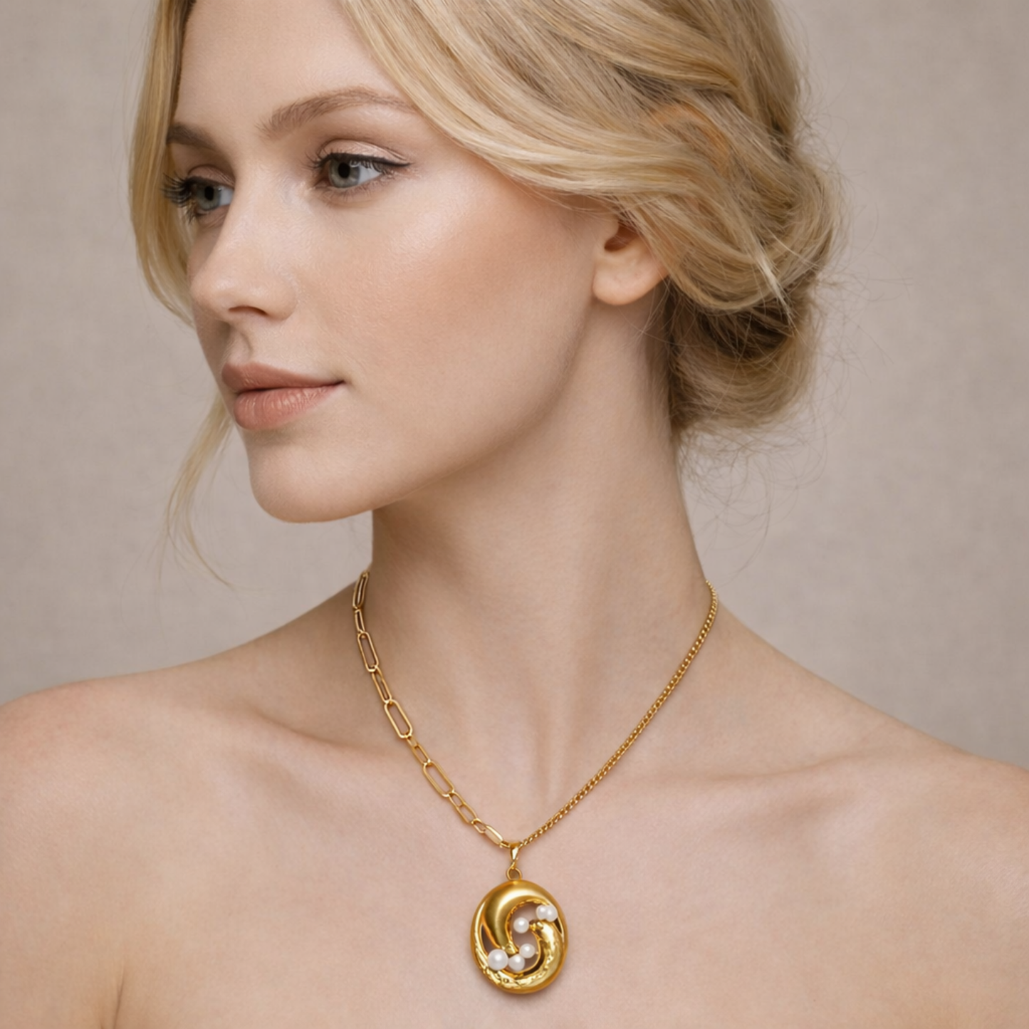 Celestia asymmetrical link Pearl Necklace – Zariva