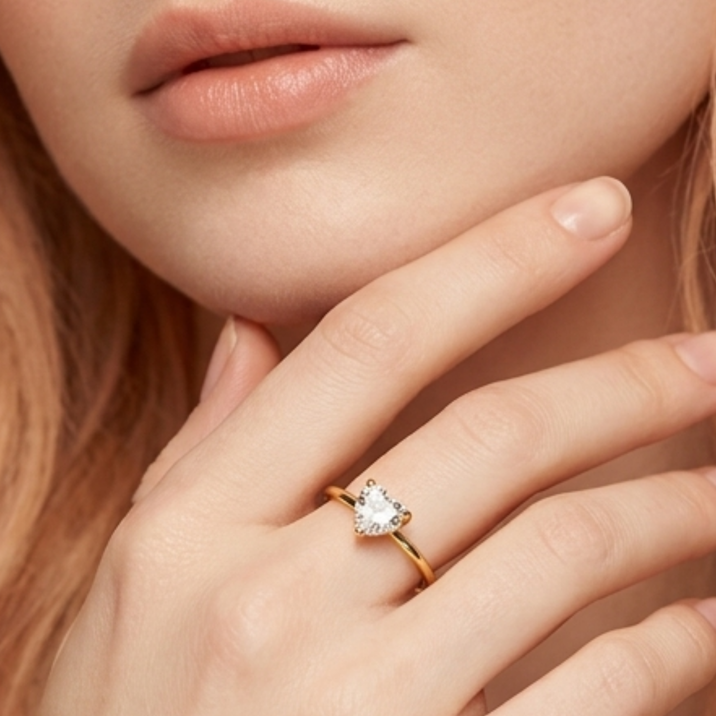 Amora Zircon Heart Solitaire Ring– Zariva