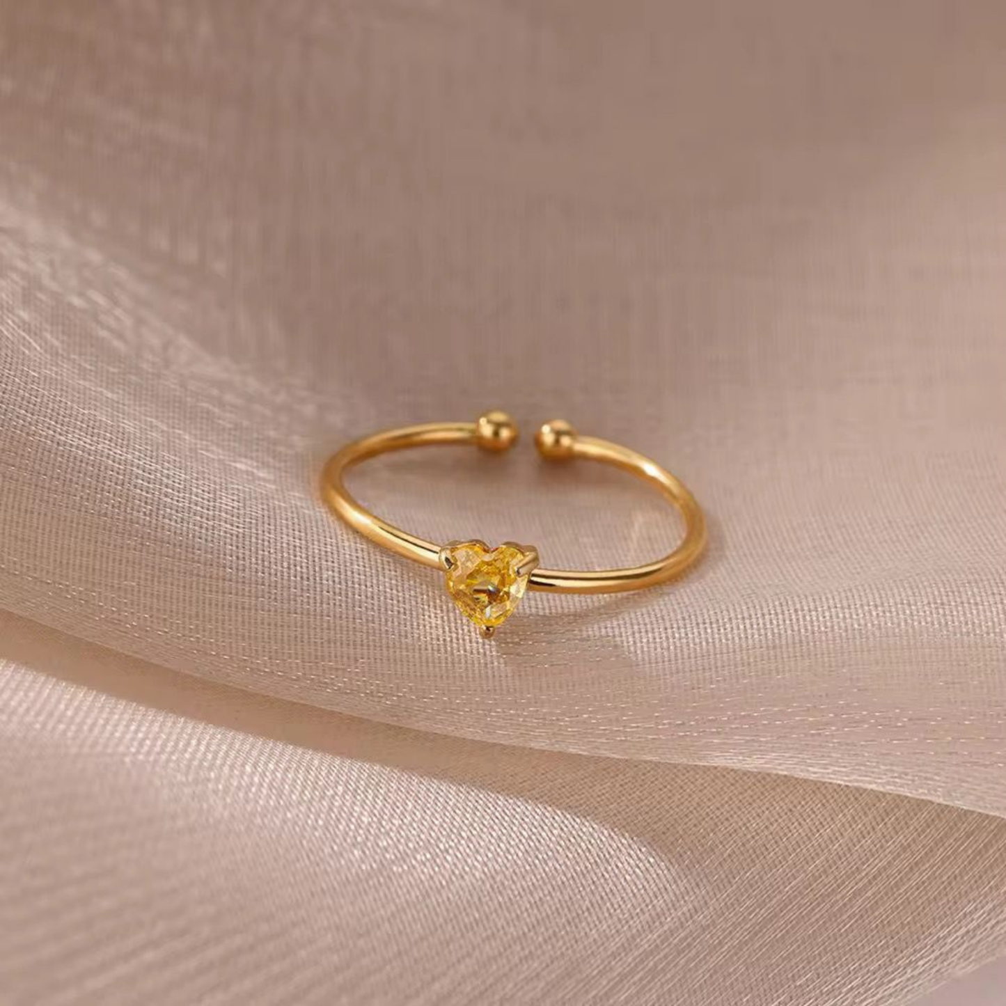 Amora Yellow Zircon Solitaire Ring– Zariva