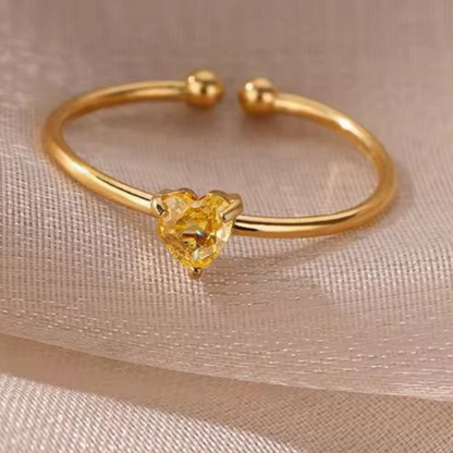 Amora Yellow Zircon Solitaire Ring– Zariva