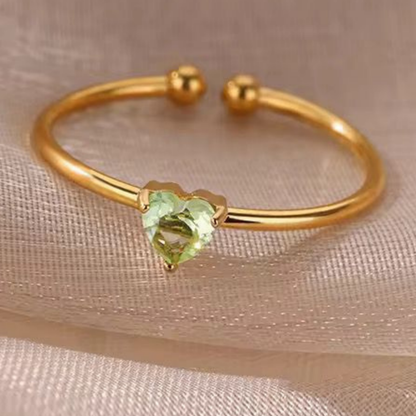 Amora Green Zircon Solitaire Ring– Zariva
