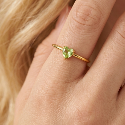 Amora Green Zircon Solitaire Ring– Zariva