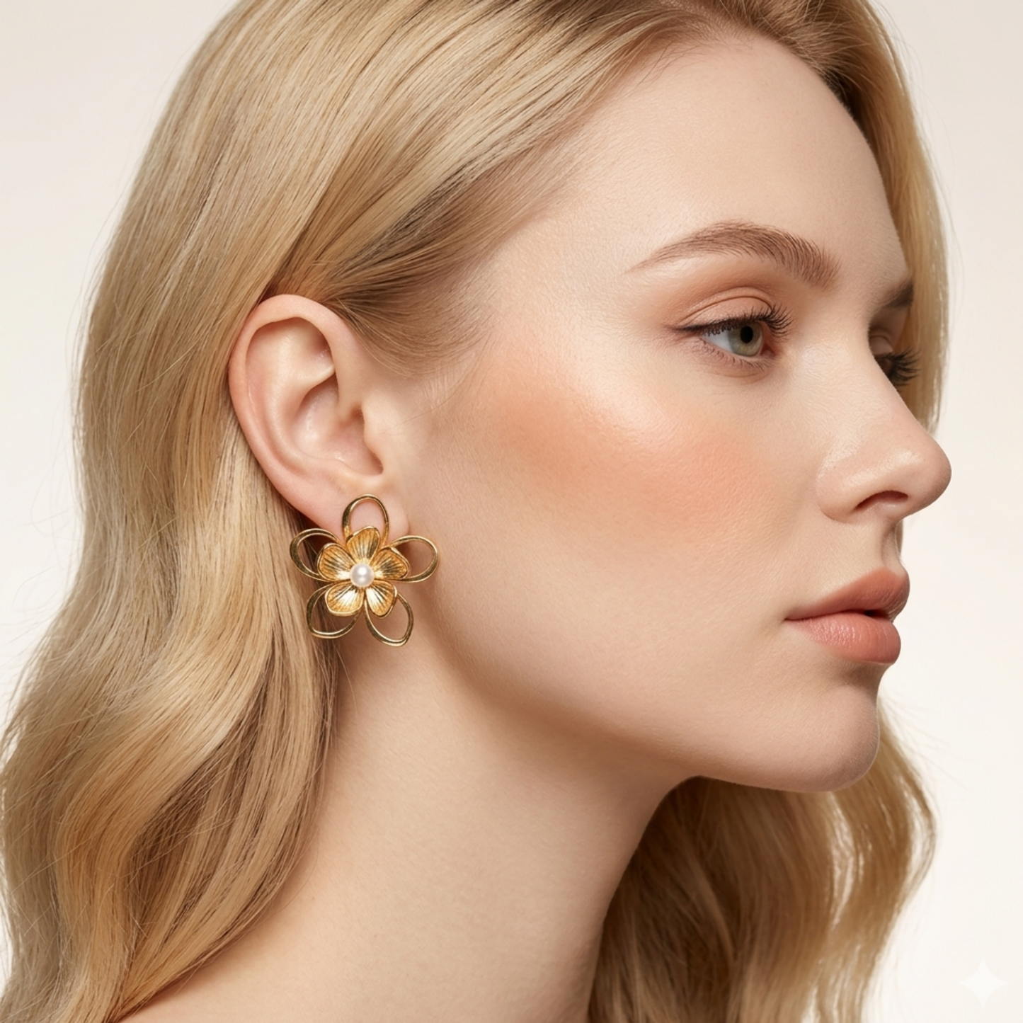 Flora Pearl Statement Earrings-Zariva