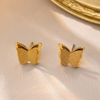Aurelia Butterfly Gold Stud Earrings – Zariva