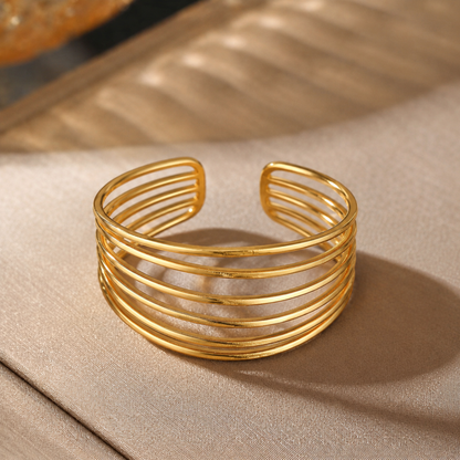 Golden Duo Statement Ring Set - Zariva