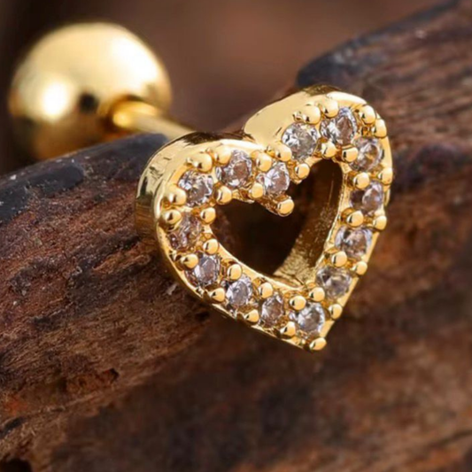 Heart Stud Earrings -Zariva
