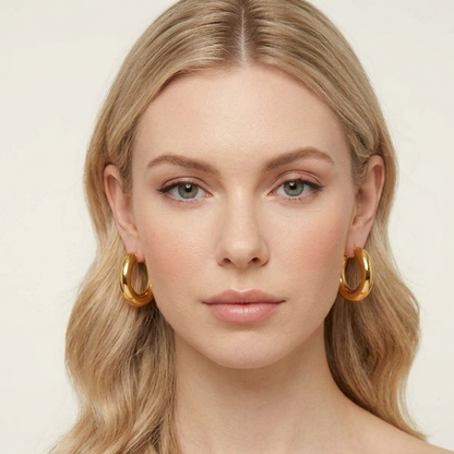 Aurelia Bold Gold Hoop Earrings – Zariva