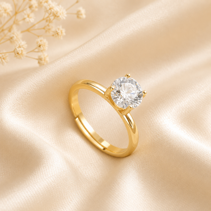 Celeste CZ Solitaire Ring- Zariva