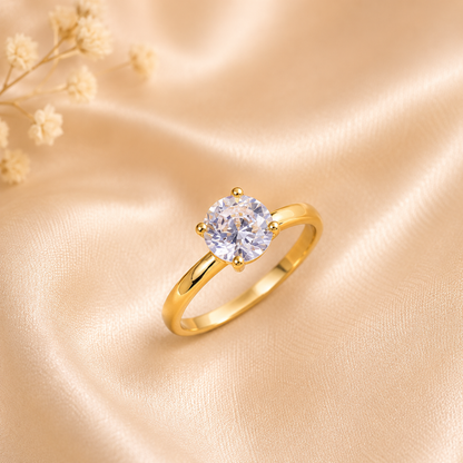 Celeste CZ Solitaire Ring- Zariva