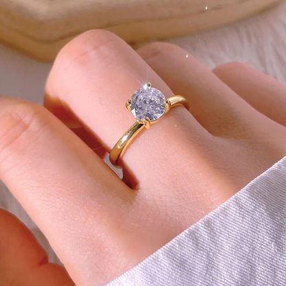 Celeste CZ Solitaire Ring- Zariva