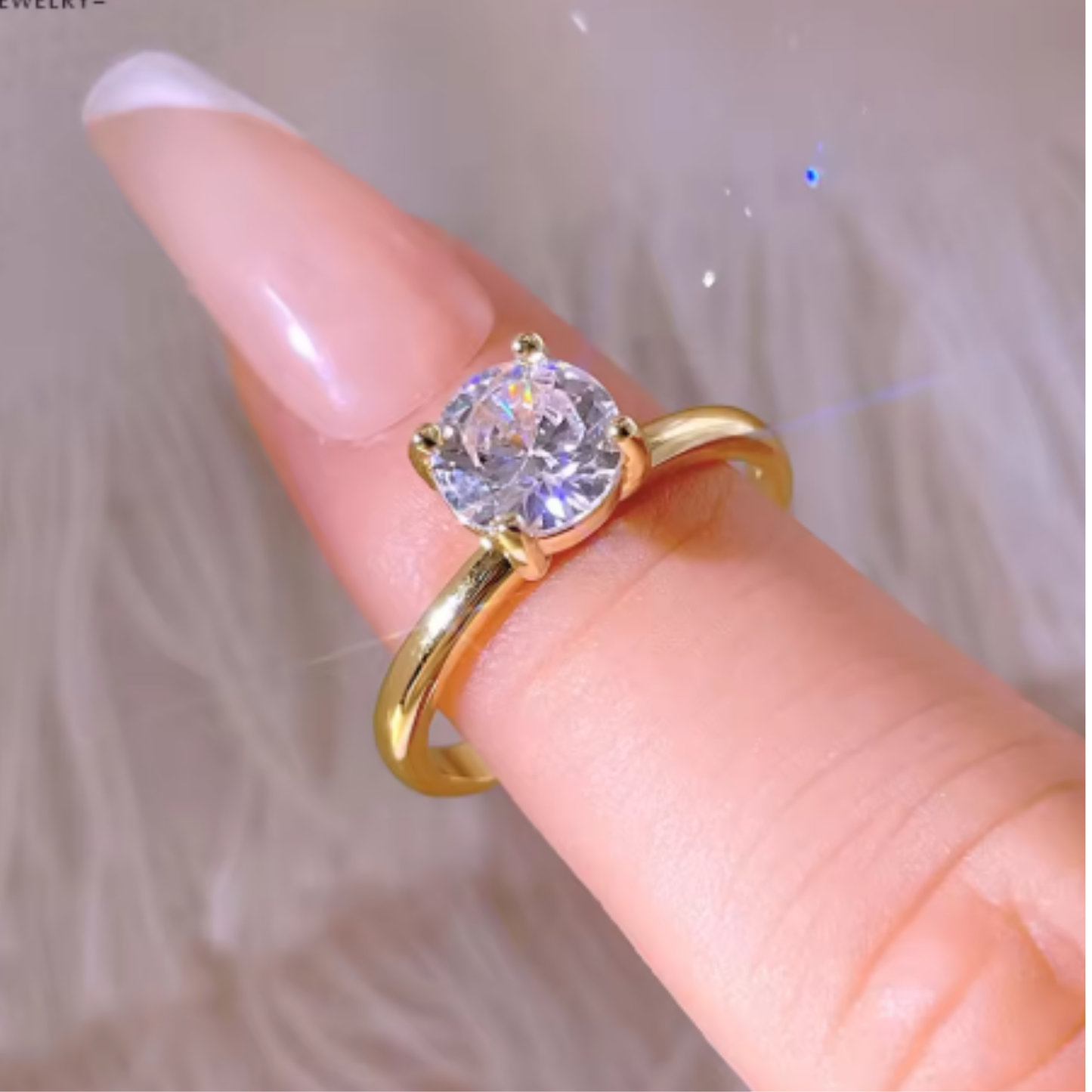 Celeste CZ Solitaire Ring- Zariva