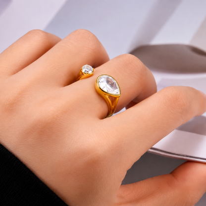Elara CZ Open Ring- Zariva