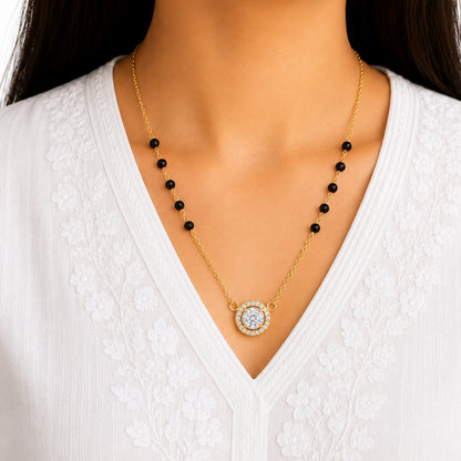 Aurelia solitaire Mangalsutra Necklace – Zariva