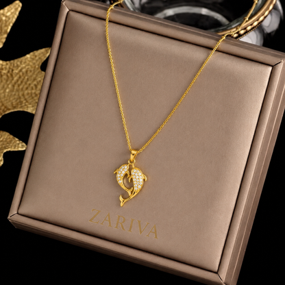 Dolphin Heart Necklace – Zariva