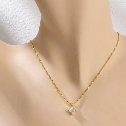 Aurora Rhombus Solitaire Necklace