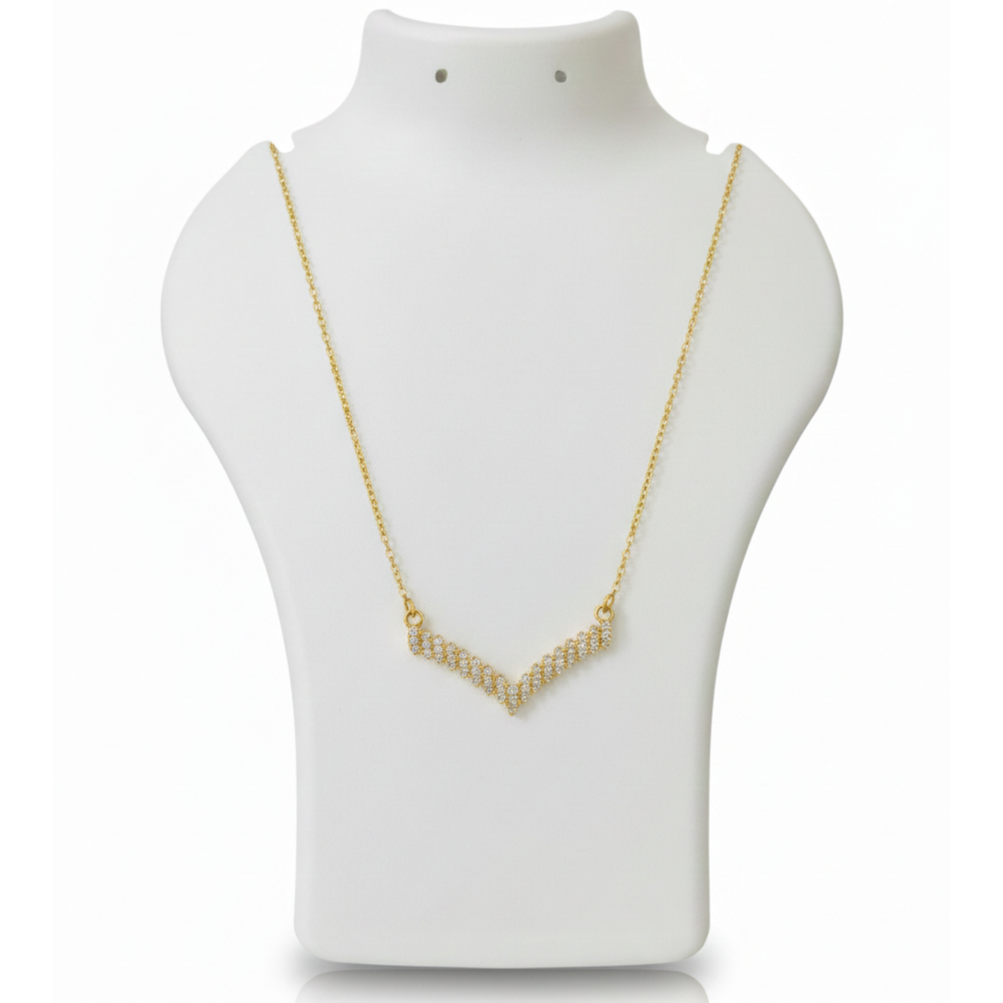Veya V Shape Zircon Necklace – Zariva