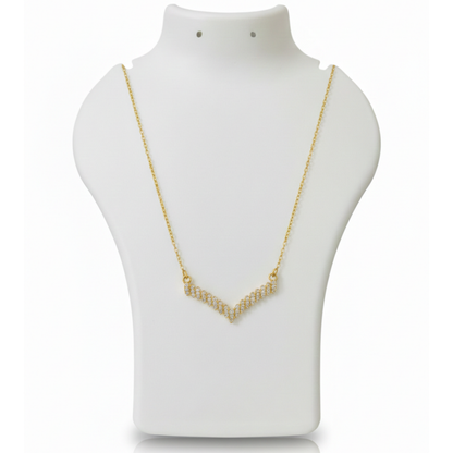 Veya V Shape Zircon Necklace – Zariva