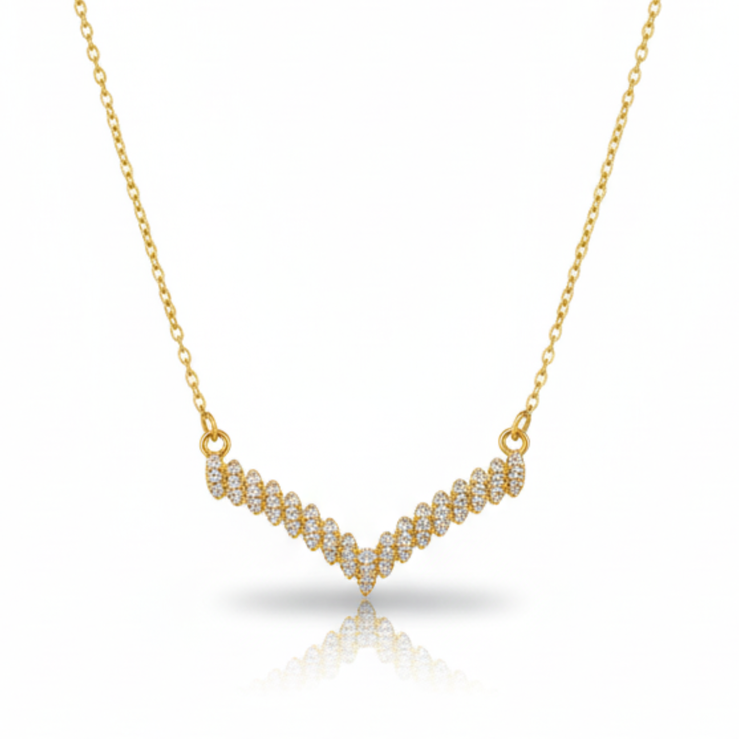 Veya V Shape Zircon Necklace – Zariva