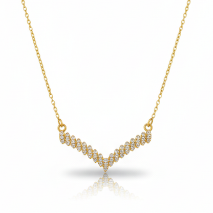Veya V Shape Zircon Necklace – Zariva