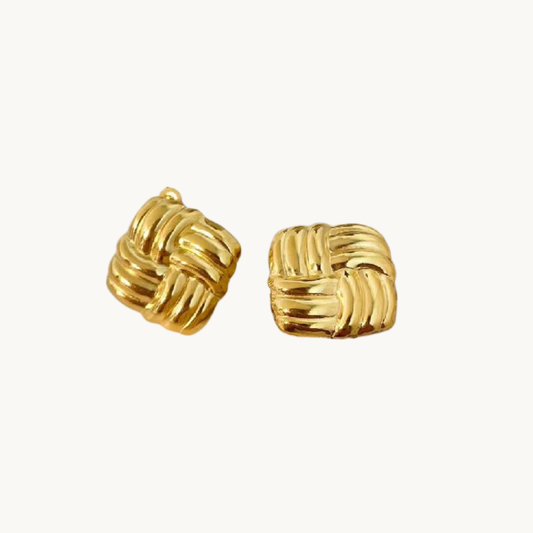 Dough Twist Stud Earrings