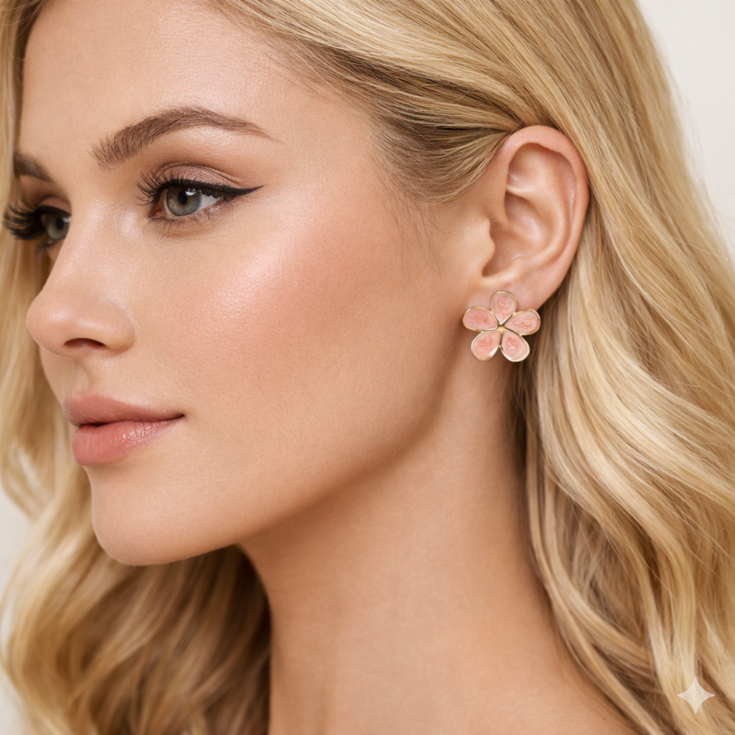 Bloom Orange Floral Petal Gold Earring – Zariva