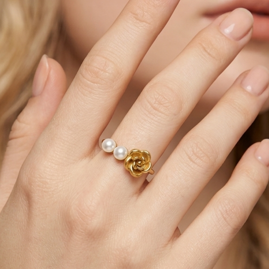 Pearl Rose Ring– Zariva