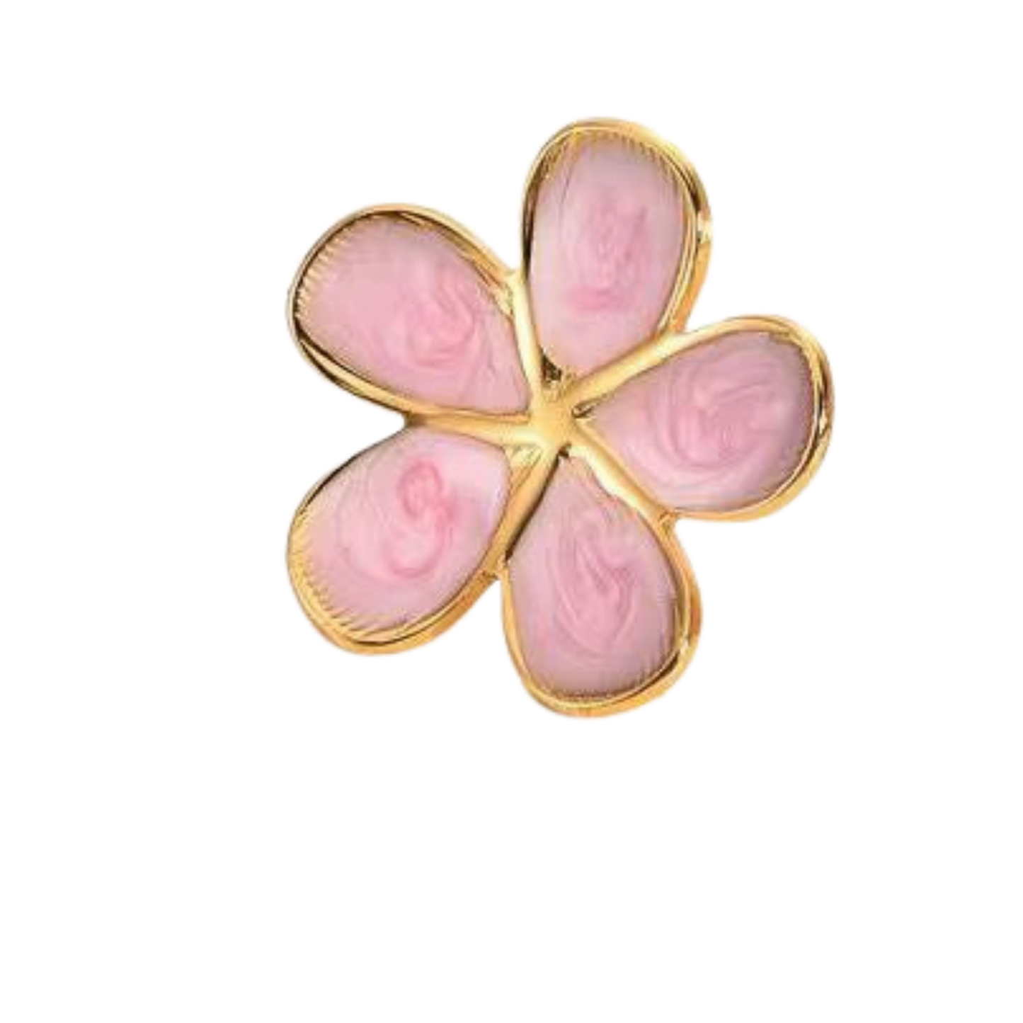 Bloom Pink Floral Petal Gold Earring – Zariva