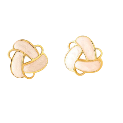 Elan Knot Gold Stud Earrings – Zariva