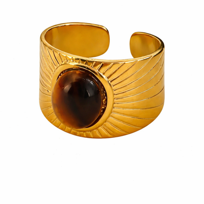Solar Aura Tiger Eye Ring– Zariva