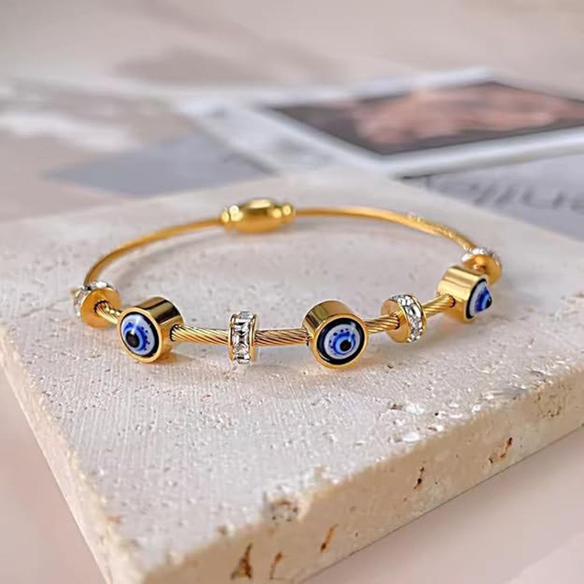 Nazar Evil Eye Gold Bracelet – Zariva