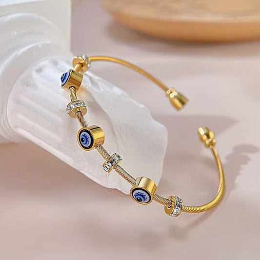Nazar Evil Eye Gold Bracelet – Zariva