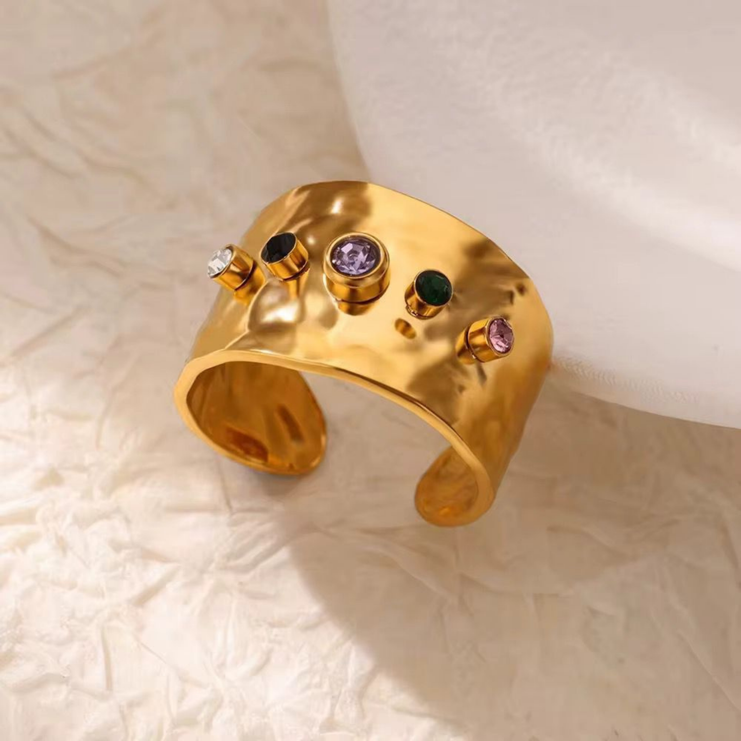 Celestia Multi-Stone Cuff Ring– Zariva