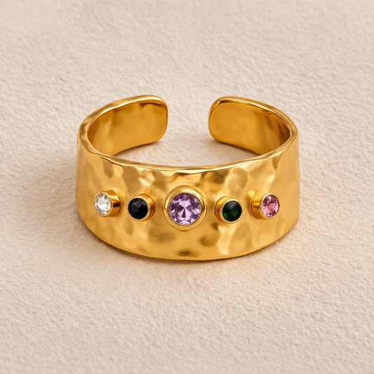 Celestia Multi-Stone Cuff Ring– Zariva