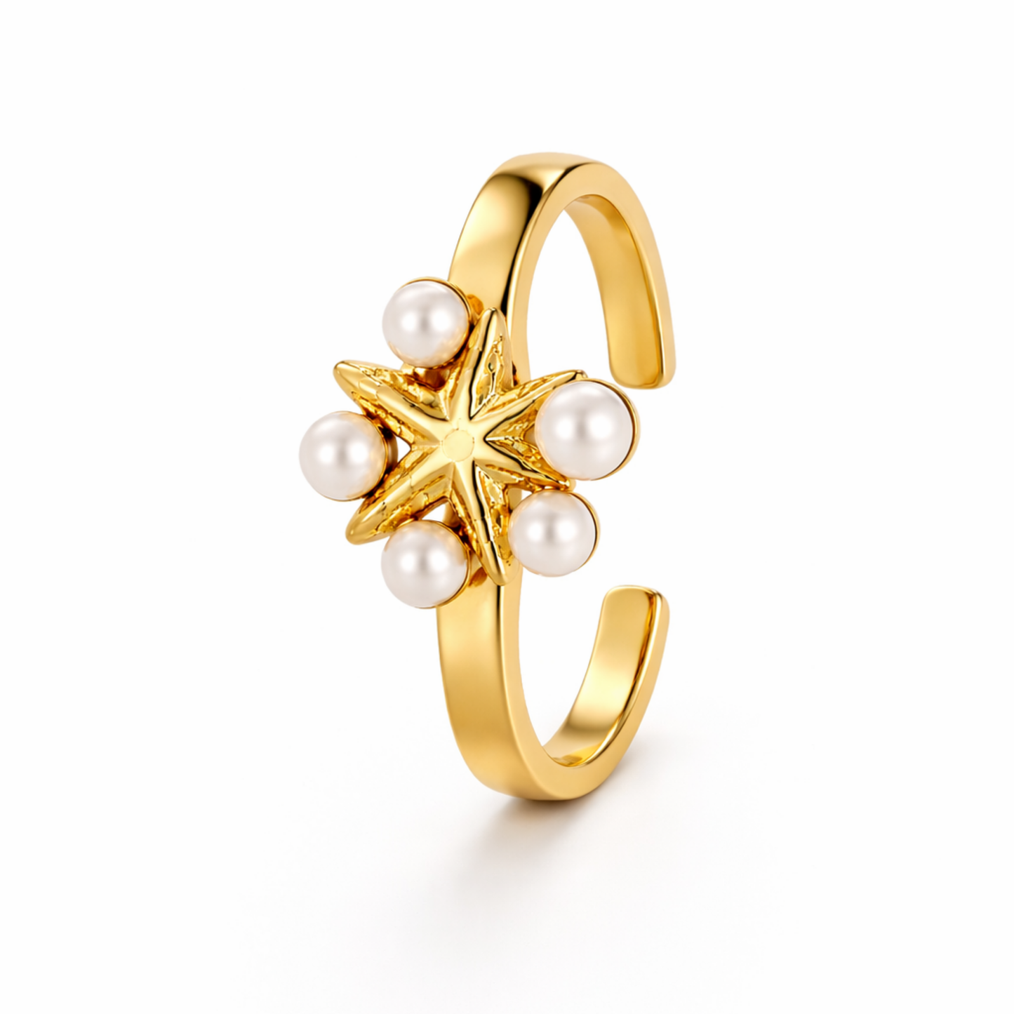 Celeste Pearl Starburst Ring– Zariva