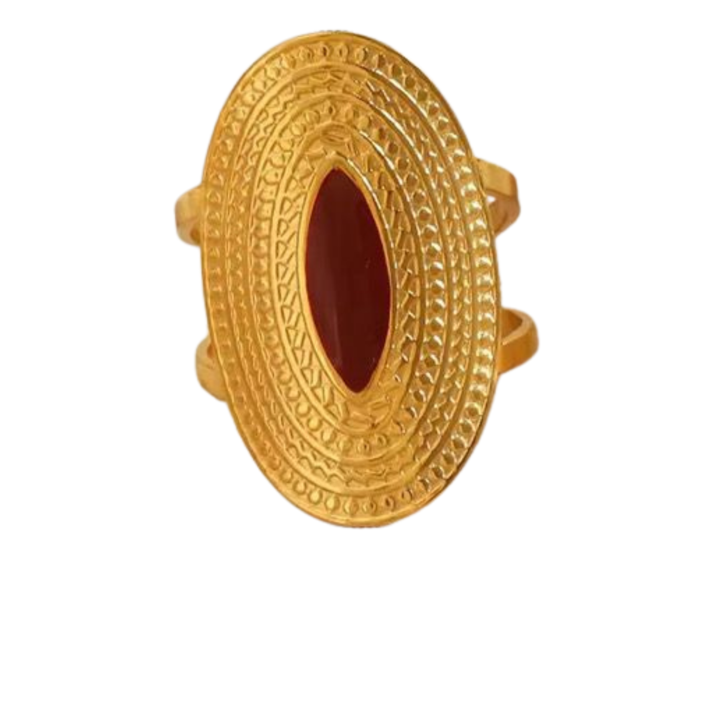 Azura Deep Red Statement Ring– Zariva