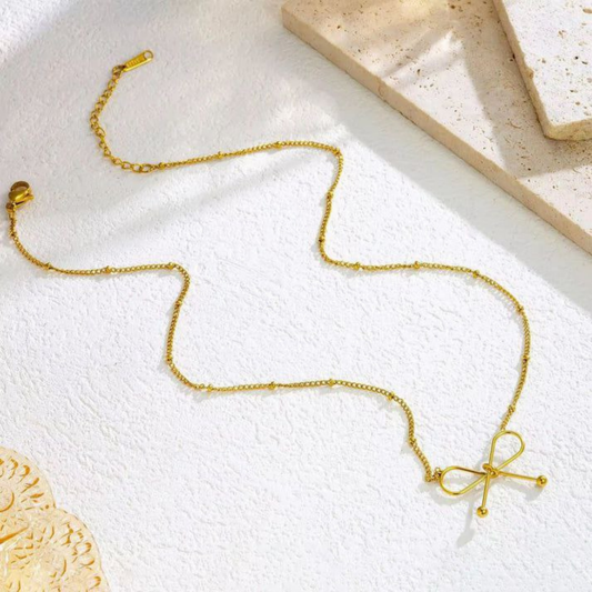 Aurelle Bow Necklace – Zariva