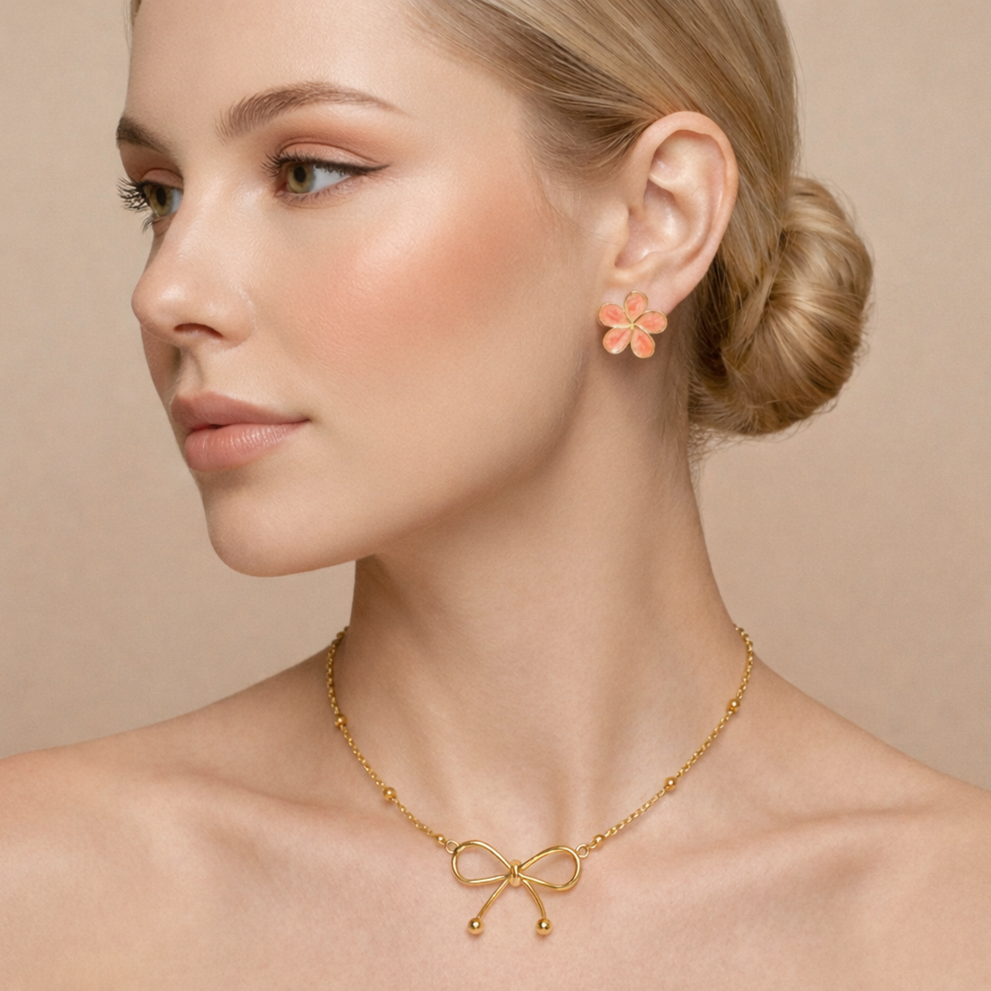 Aurelle Bow Necklace – Zariva