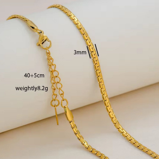 Regal Grid Gold Chain– Zariva
