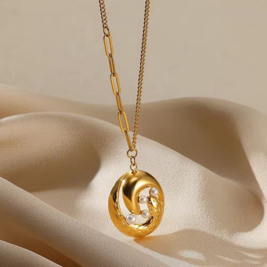 Celestia asymmetrical link Pearl Necklace – Zariva