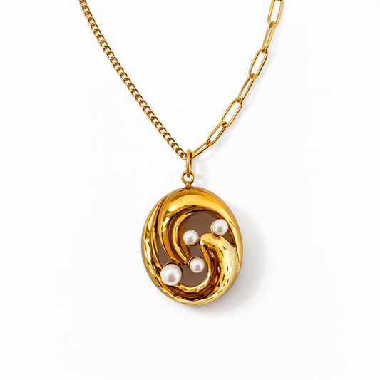 Celestia asymmetrical link Pearl Necklace – Zariva