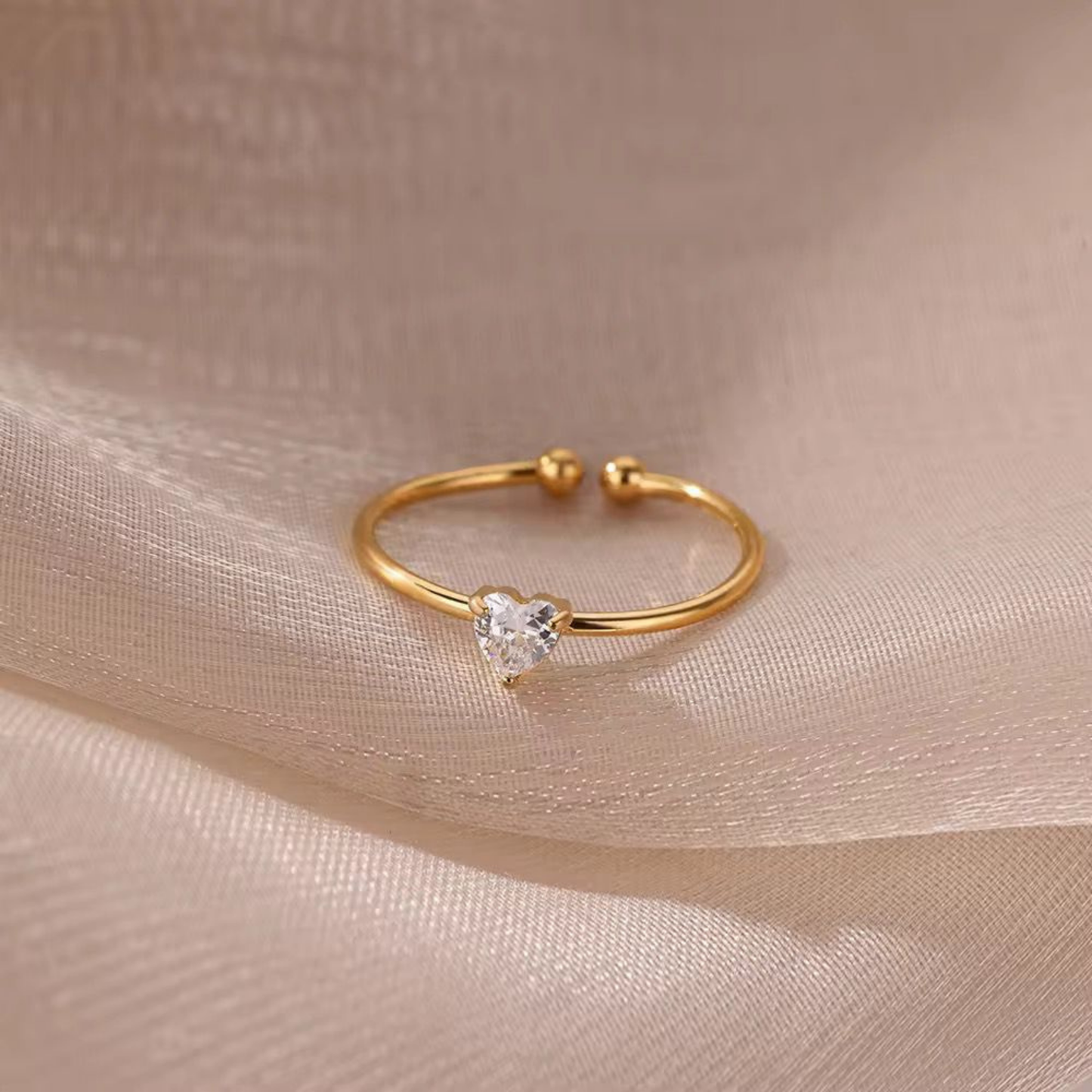 Amora Zircon Heart Solitaire Ring– Zariva