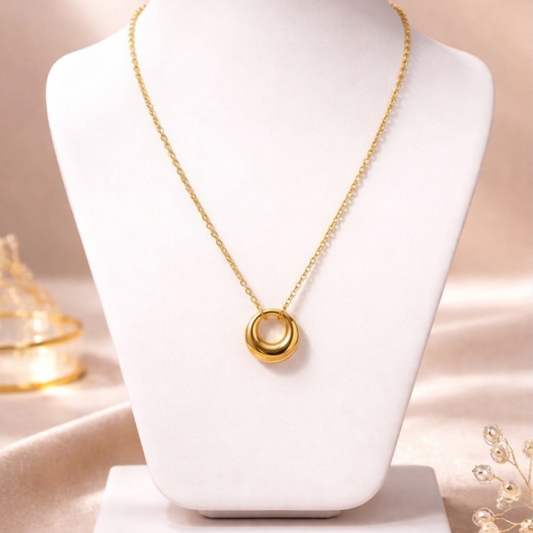 Aurelia Orbit Gold Pendant Necklace Stand
